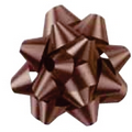 Chocolate 3 3/4" Diameter Splendorette  Star Bow (3/4" Ribbon)